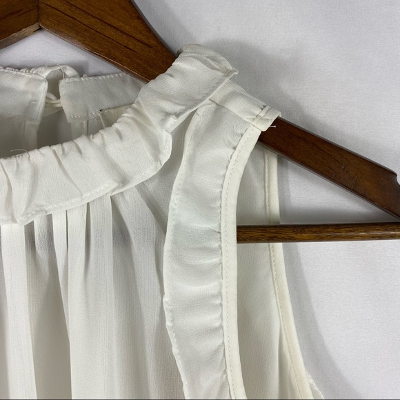 CHARLIE O. by KINNUCAN'S Marjorie Long Sleeve Cold Shoulder Ruffle Blouse NWT S - Picture 4 of 6